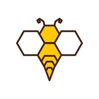 Modern Bee Logo vector