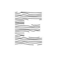 Initial E Abstract Line Logo vector