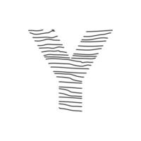 Initial Y Abstract Line Logo vector