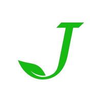 Initial J Leaf Logo vector