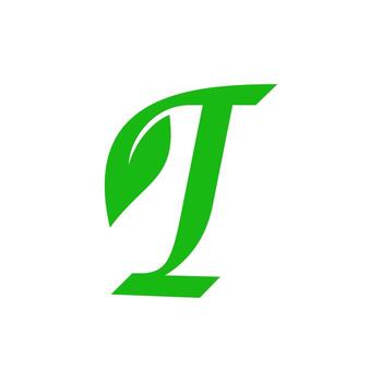 logotipo inicial de la hoja i vector