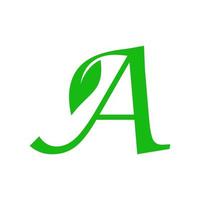 logotipo inicial de una hoja vector