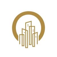 Initial O Gold City Logo vector