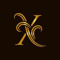 Luxury Initial X Logo vector