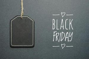 black friday on the black price tag photo