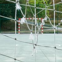 old soccer goal sports equipment photo