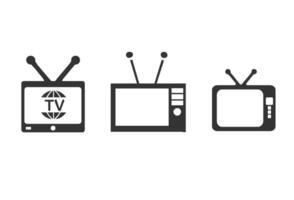 TV icon in black and white colour