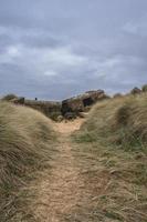 Old german bunkers at Utah Beach, France. photo