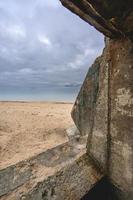 Old german bunkers at Utah Beach, France. photo