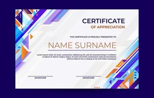 Modern Geometric Certificate Template vector