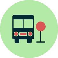 icono de vector de estación de autobús