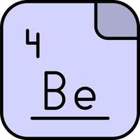 Beryllium Vector Icon