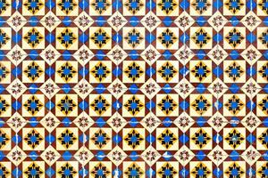 Colorful Portuguese tiles pattern photo