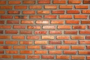 brown brick wall background lined up photo