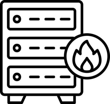 hackear servidor vector icono