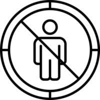 No Entry Vector Icon