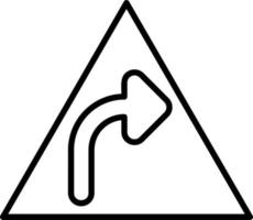 Right Bend Vector Icon