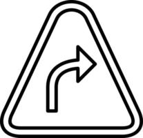 Bent To Right Vector Icon