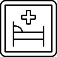 icono de vector de hospital