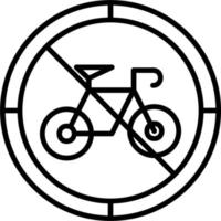 No Bicycle Vector Icon