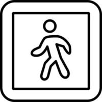 Pedestrian Crossing Vector Icon