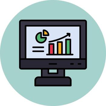icono de vector de análisis de datos