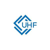 UHF technology letter logo design on white background. UHF creative initials technology letter logo concept. UHF technology letter design. vector
