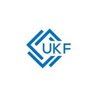 UKF technology letter logo design on white background. UKF creative initials technology letter logo concept. UKF technology letter design. vector