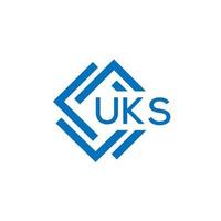 UKS technology letter logo design on white background. UKS creative initials technology letter logo concept. UKS technology letter design. vector