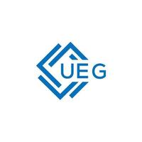 UEG technology letter logo design on white background. UEG creative initials technology letter logo concept. UEG technology letter design. vector