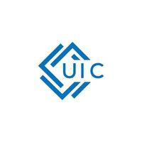UIC technology letter logo design on white background. UIC creative initials technology letter logo concept. UIC technology letter design. vector