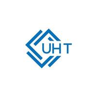 UHT technology letter logo design on white background. UHT creative initials technology letter logo concept. UHT technology letter design. vector