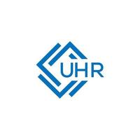 UHR technology letter logo design on white background. UHR creative initials technology letter logo concept. UHR technology letter design. vector