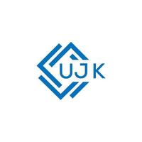 UJK technology letter logo design on white background. UJK creative initials technology letter logo concept. UJK technology letter design. vector