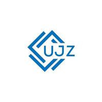 UJZ technology letter logo design on white background. UJZ creative initials technology letter logo concept. UJZ technology letter design. vector