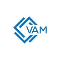 vam tecnología letra logo diseño en blanco antecedentes. vam creativo iniciales tecnología letra logo concepto. vam tecnología letra diseño. vector