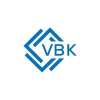 vbk tecnología letra logo diseño en blanco antecedentes. vbk creativo iniciales tecnología letra logo concepto. vbk tecnología letra diseño. vector