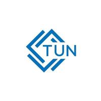 TUN technology letter logo design on white background. TUN creative initials technology letter logo concept. TUN technology letter design. vector
