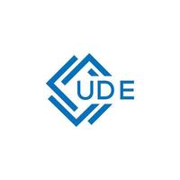 ude tecnología letra logo diseño en blanco antecedentes. ude creativo iniciales tecnología letra logo concepto. ude tecnología letra diseño. vector