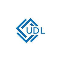 UDL technology letter logo design on white background. UDL creative initials technology letter logo concept. UDL technology letter design. vector