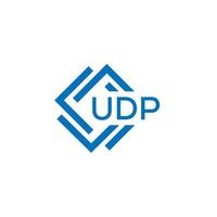 udp tecnología letra logo diseño en blanco antecedentes. udp creativo iniciales tecnología letra logo concepto. udp tecnología letra diseño. vector