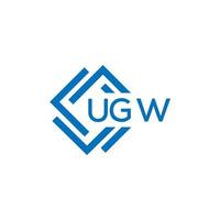UGW technology letter logo design on white background. UGW creative initials technology letter logo concept. UGW technology letter design. vector
