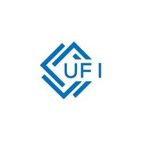 UFI technology letter logo design on white background. UFI creative initials technology letter logo concept. UFI technology letter design. vector