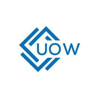 uow tecnología letra logo diseño en blanco antecedentes. uow creativo iniciales tecnología letra logo concepto. uow tecnología letra diseño. vector