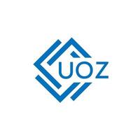 UOZ technology letter logo design on white background. UOZ creative initials technology letter logo concept. UOZ technology letter design. vector