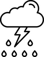 Thunder storm Vector Icon