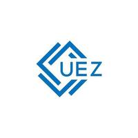UEZ technology letter logo design on white background. UEZ creative initials technology letter logo concept. UEZ technology letter design. vector