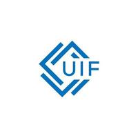 UIF technology letter logo design on white background. UIF creative initials technology letter logo concept. UIF technology letter design. vector