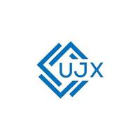ujx tecnología letra logo diseño en blanco antecedentes. ujx creativo iniciales tecnología letra logo concepto. ujx tecnología letra diseño. vector