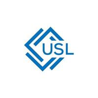 USL technology letter logo design on white background. USL creative initials technology letter logo concept. USL technology letter design. vector